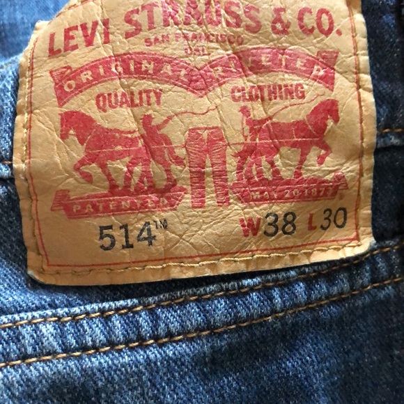 Levi's Men's 514 Straight Fit Stretch Jean 30 inch Length New With Tags Size 38 - Picture 3 of 5